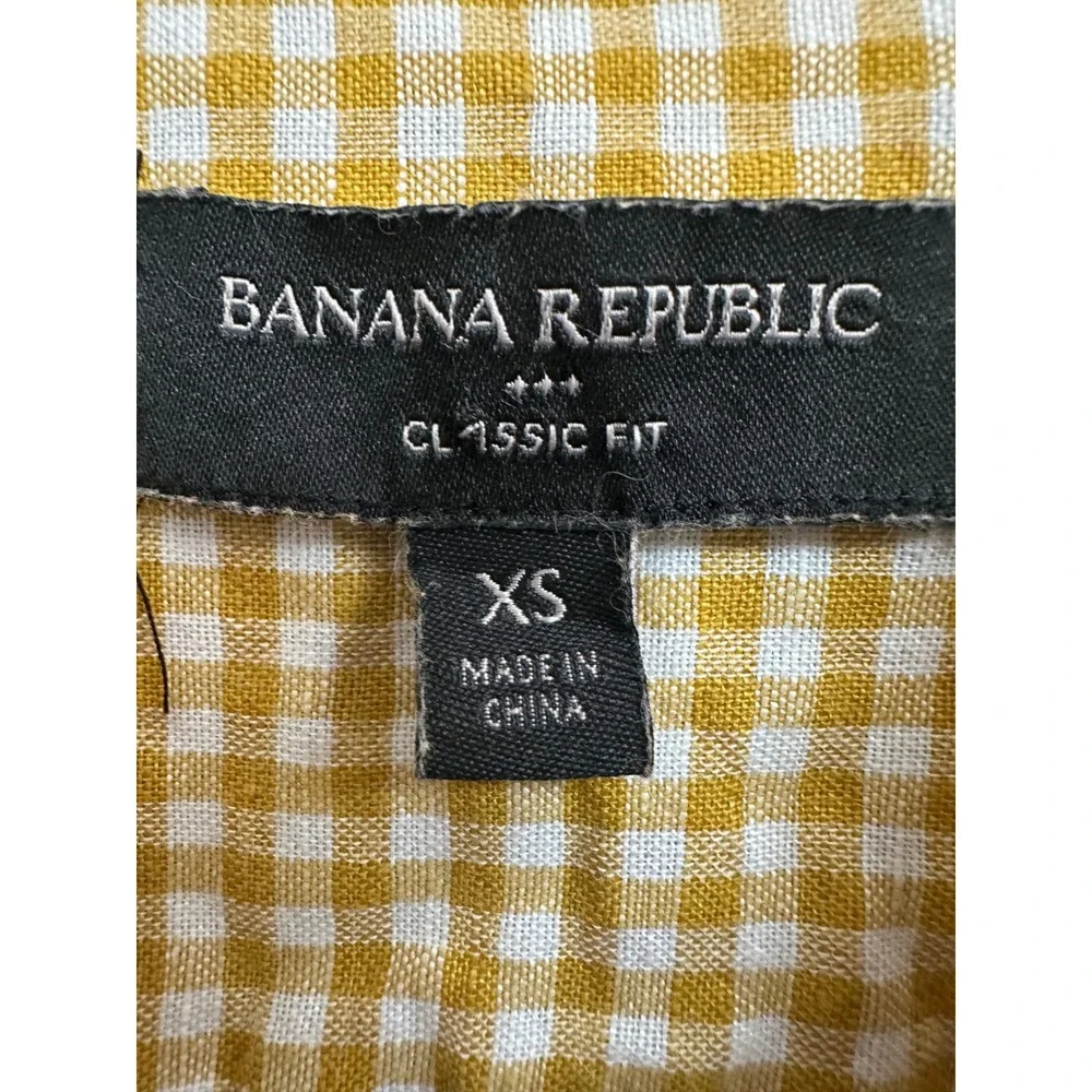 Banana Republic Gingham Shirt & Old Navy Linen Blend Jumpsuit Set Size Small/XS